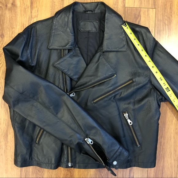 Genuine Italian Leather Moto Style Men's Jacket - Picture 7 of 12